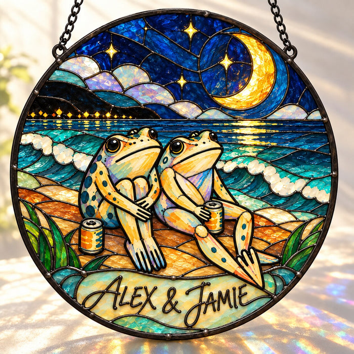 Past Midnight Stained glass suncatcher