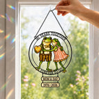Personalized 50 Years Together Frog Couple Holographic Acrylic Suncatcher