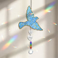 Personalized blue bird memorial crystal suncatcher