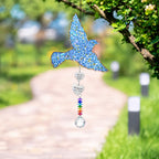 Personalized blue bird memorial crystal suncatcher