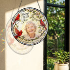 Personalized cardinal photo memorial suncatcher view 7