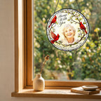 Personalized cardinal photo memorial suncatcher view 12