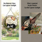 Tuxedo cat memorial suncatcher with tulip 11
