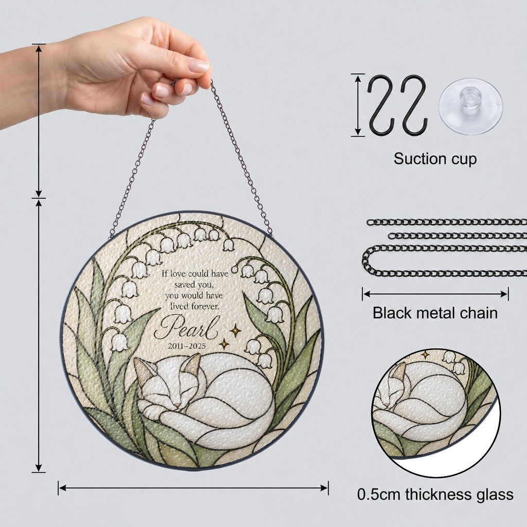 Cat memorial suncatcher lifestyle