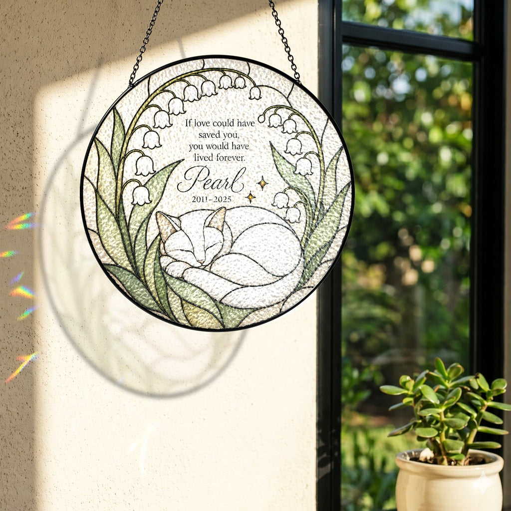 Cat memorial suncatcher gift