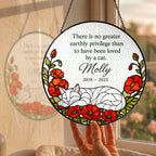 Personalized cat memorial suncatcher view 4