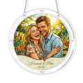 Personalized couple photo acrylic puzzle suncatcher