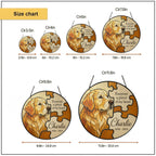 Personalized dog memorial puzzle suncatcher view 5