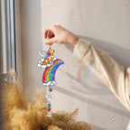 Personalized dog memorial rainbow crystal suncatcher