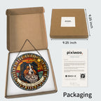 Dog memorial suncatcher in Pixiwoo gift box with protective foam