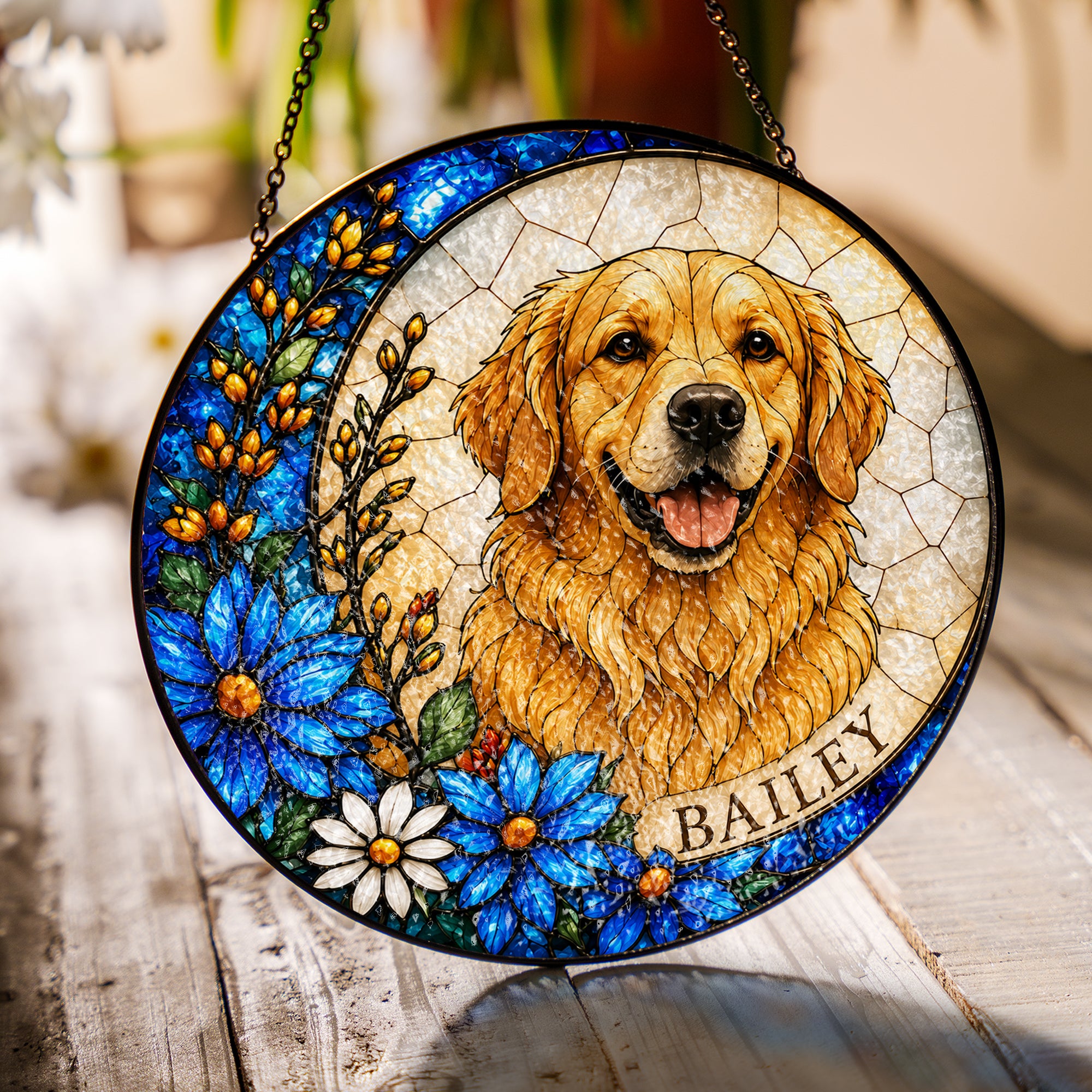 Personalized Dog Portrait Suncatcher - image 4