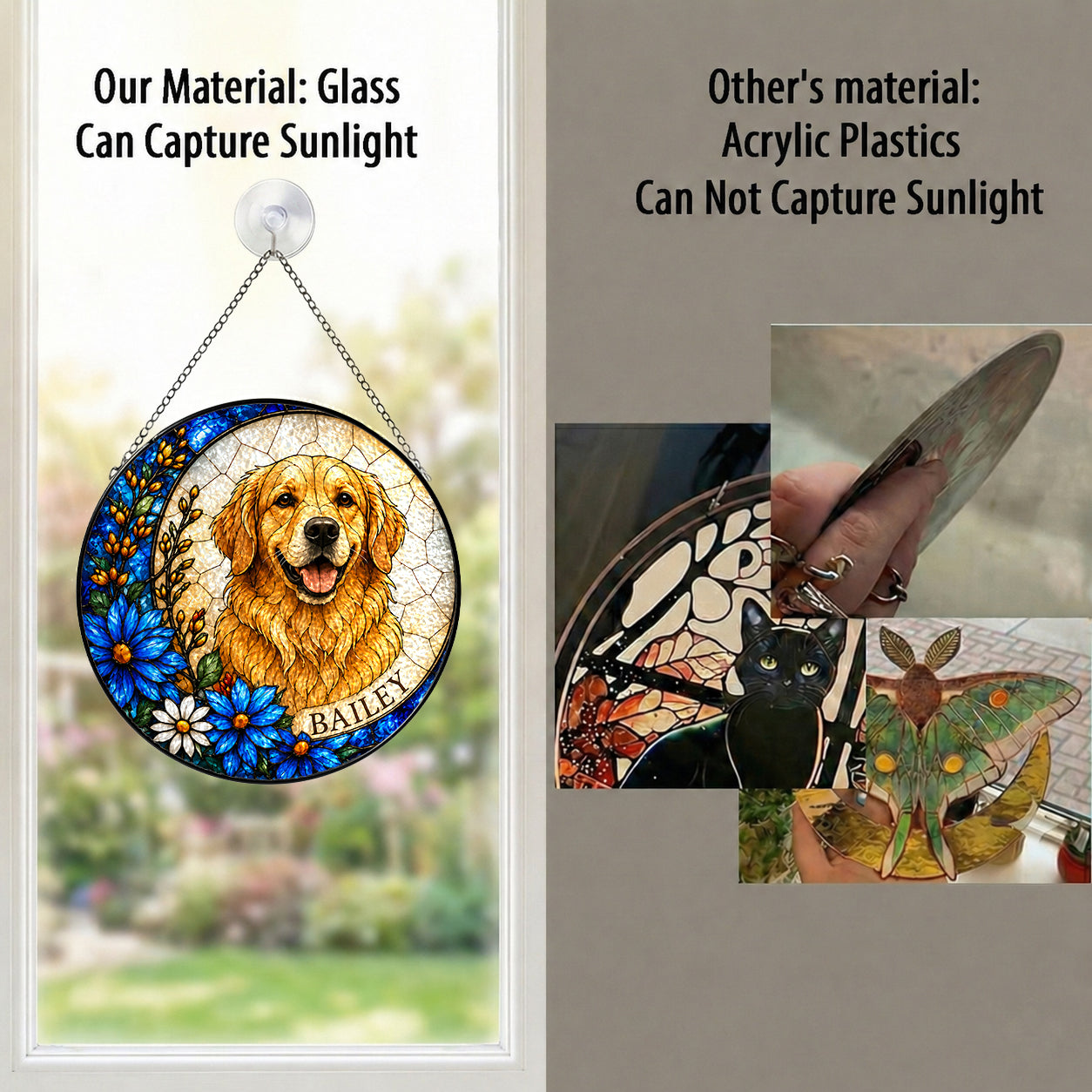 Personalized Dog Portrait Suncatcher - image 5