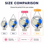 Personalized Engagement Map Heart Frog Couple Holographic Acrylic Suncatcher