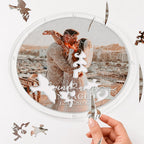 Personalized engagement photo acrylic suncatcher