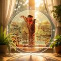 Personalized engagement photo acrylic suncatcher