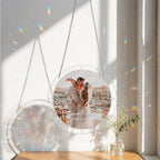 Personalized engagement photo acrylic suncatcher