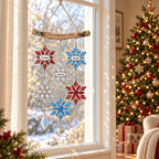 Personalized Family Snowflake Mobile Holographic Acrylic Suncatcher