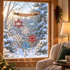 Personalized Family Snowflake Mobile Holographic Acrylic Suncatcher