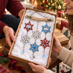 Personalized Family Snowflake Mobile Holographic Acrylic Suncatcher