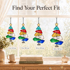 Personalized Family Names Christmas Tree Holographic Acrylic Suncatcher