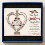 Personalized First Christmas as Mr. and Mrs. Just Married Car Heart Acrylic Ornament