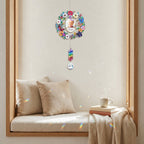 Personalized floral photo memorial wreath crystal suncatcher