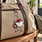 Personalized Golf Ball Buddy Acrylic Keychain with Dangling Golf Shoes — Name on the Cap, Six Team Colors