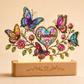Personalized Grandma Butterfly & Heart Wavy Acrylic Night Light