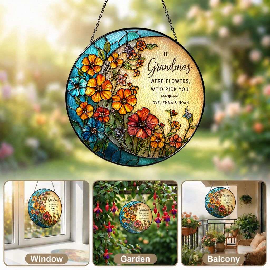 Personalized Grandma Floral Suncatcher - image 6