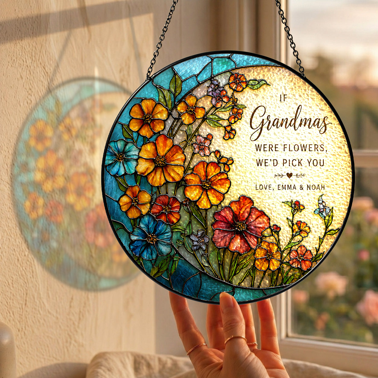 Personalized Grandma Floral Suncatcher - image 8