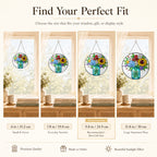 Personalized grandma bouquet suncatcher detail