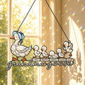 Personalized Grandma Goose & Goslings Holographic Acrylic Suncatcher
