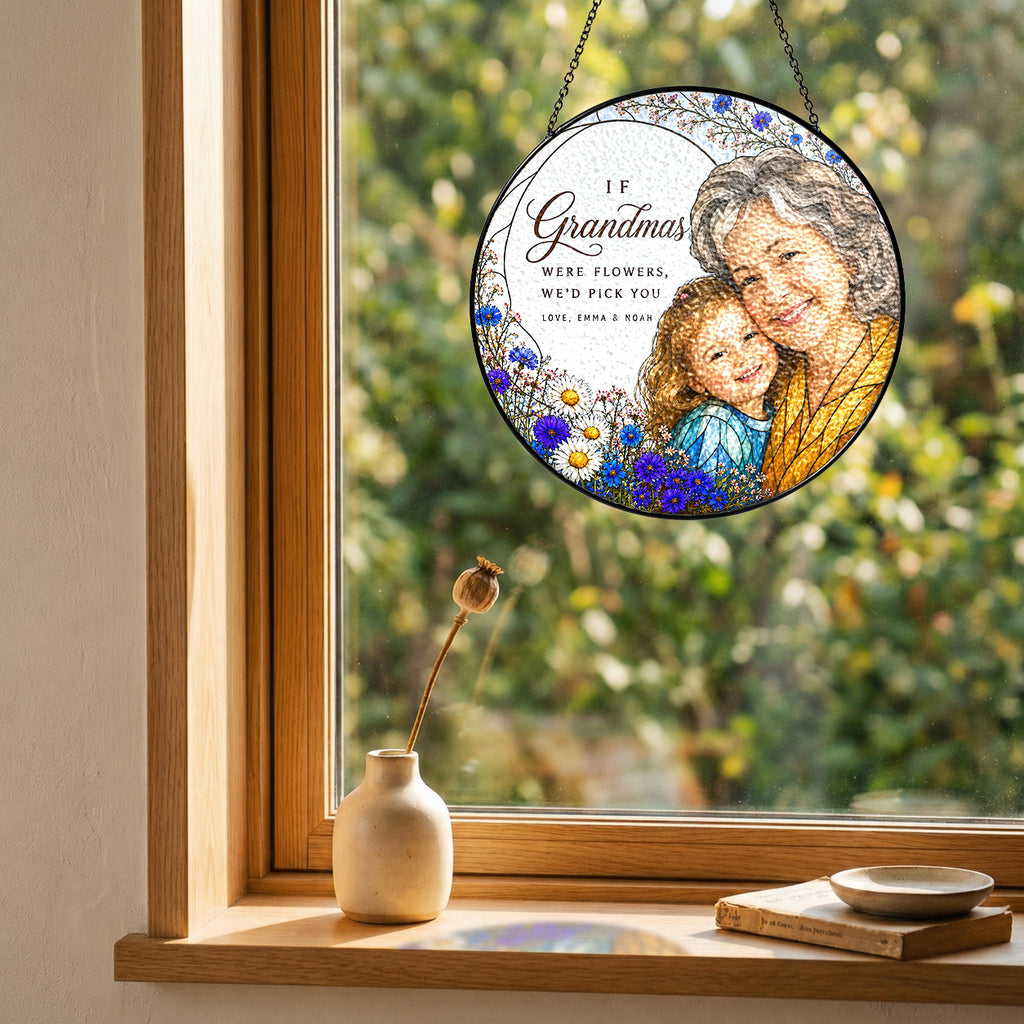 Personalized Grandma & Grandkids Photo Suncatcher - image 4