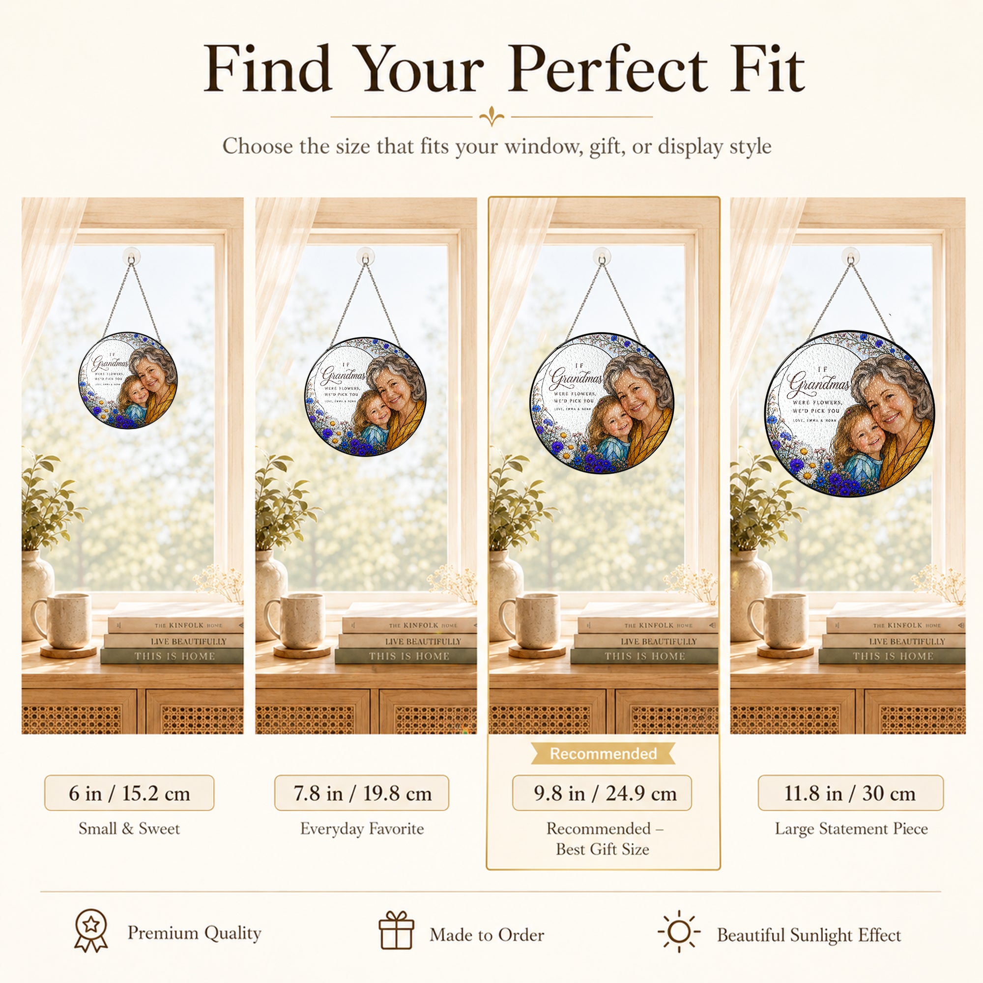 Personalized Grandma & Grandkids Photo Suncatcher - image 5