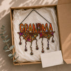 Personalized Grandma Halloween Spider Web Holographic Acrylic Suncatcher