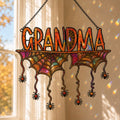 Personalized Grandma Halloween Spider Web Holographic Acrylic Suncatcher