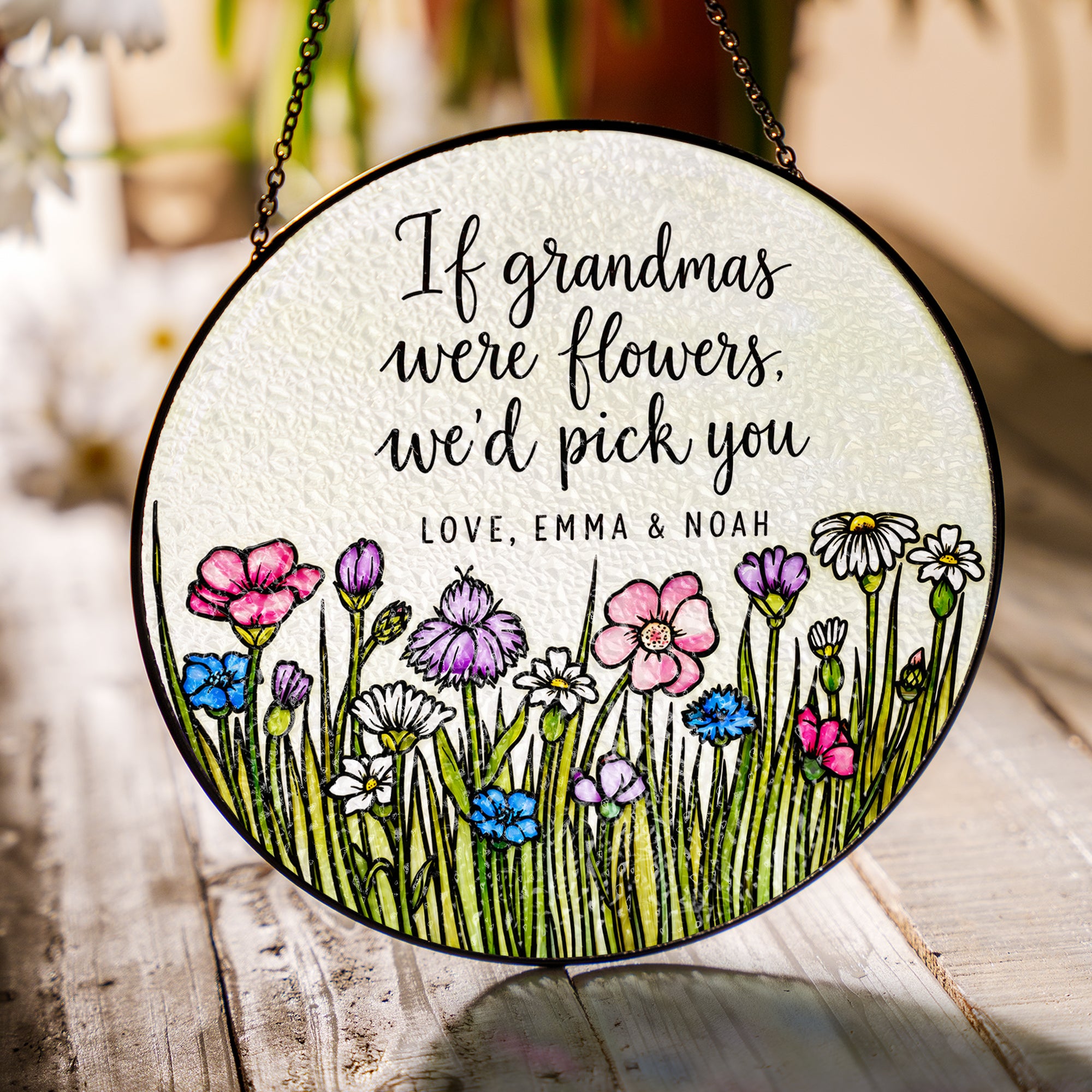 Personalized Grandma Wildflower Suncatcher - image 4