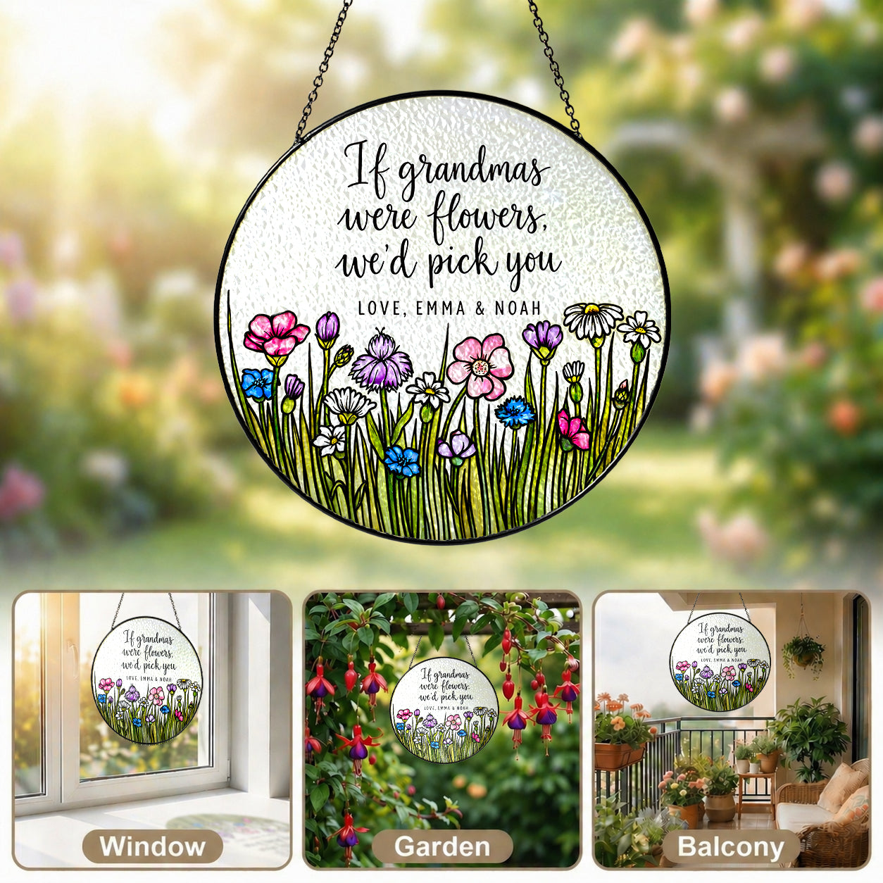 Personalized Grandma Wildflower Suncatcher - image 9