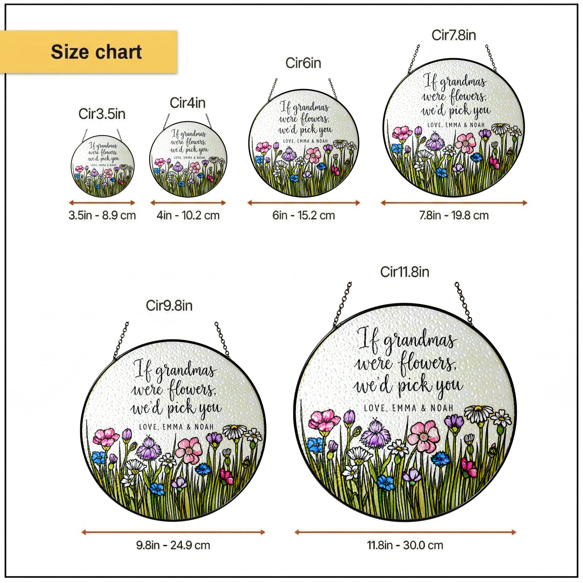 Personalized Grandma Wildflower Suncatcher - image 14