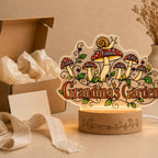 Personalized Grandma's Garden Mushroom Wavy Acrylic Night Light