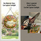 Real glass suncatcher compared with acrylic plastic suncatchers
