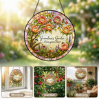 Rose tree suncatcher displayed in a window, garden and balcony
