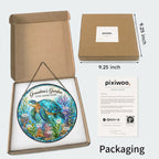 Pixiwoo packaging box with protective foam for the stained glass suncatcher