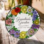 Personalized Grandma's Garden Floral Wreath Suncatcher - image 2