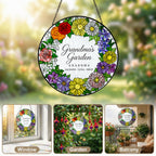 Personalized Grandma's Garden Floral Wreath Suncatcher - image 6
