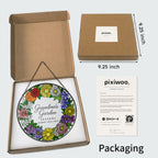 Personalized Grandma's Garden Floral Wreath Suncatcher - image 7