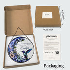 Personalized hummingbird dogwood memorial suncatcher view 3