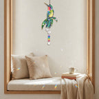 Personalized hummingbird memorial crystal suncatcher