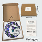 Personalized hummingbird moon memorial suncatcher view 3