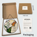 Personalized lily of the valley butterfly memorial suncatcher view 10
